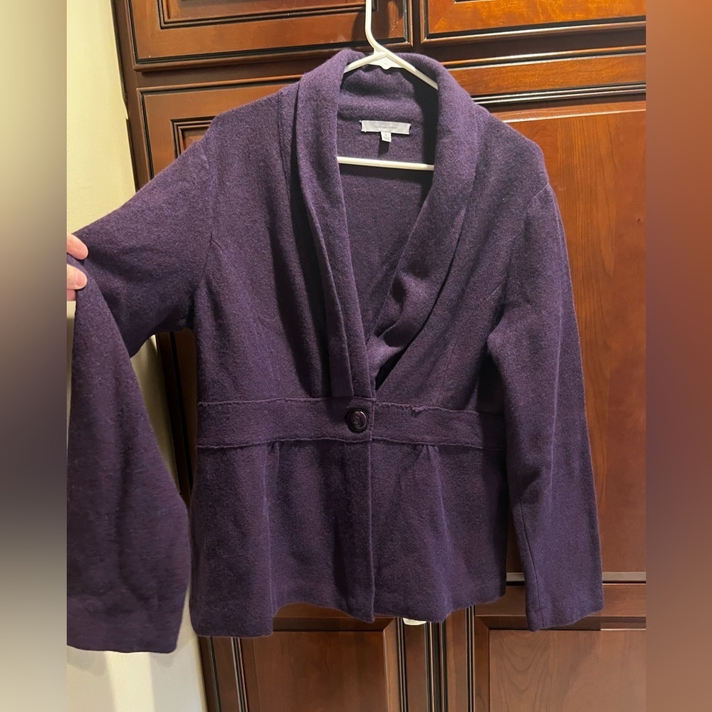 Classiques Entier Purple Coat Jacket Sweater - Picture 7 of 7